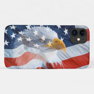 Capa Para iPhone 11 Patriótica Bald Eagle American Flag Case-Mate iPh
