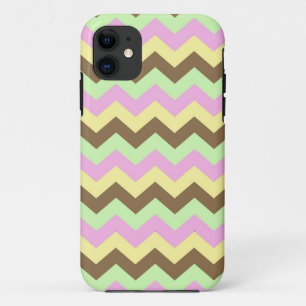 Capa Para iPhone 11 Patrulha Zigzag (roze, groen, geel en bruin)