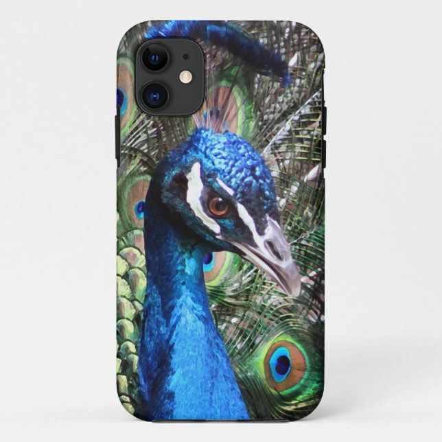 Capa Para iPhone 11 Pavão chamativo (Verso)