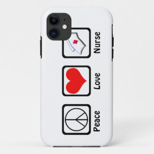 Capa Para iPhone 11 Paz, amor, Enfermeira-Símbolos
