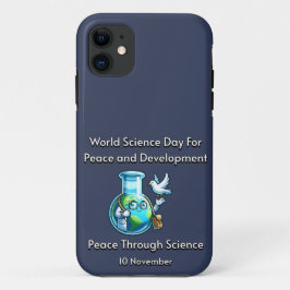 Capa Para iPhone 11 Paz Através Da Ciência. 11 de novembro