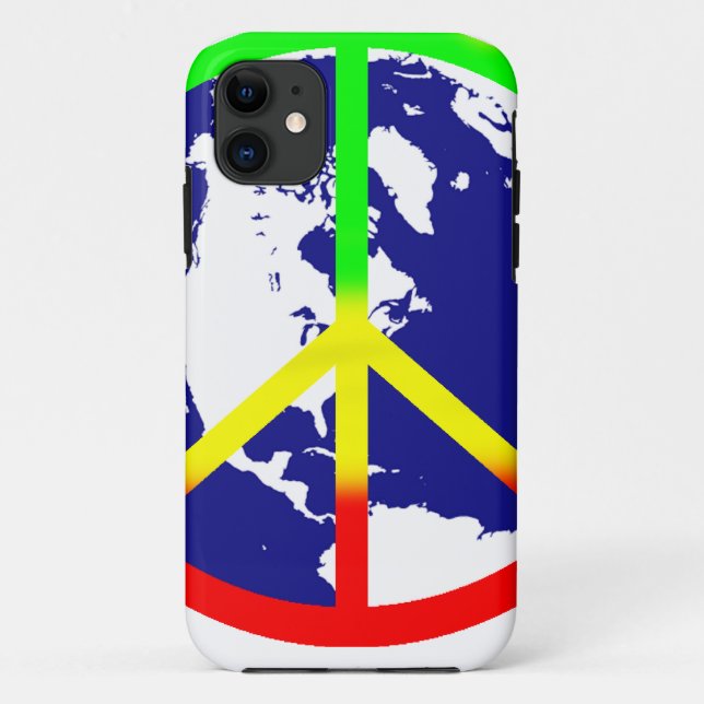 Capa Para iPhone 11 Paz de mundo de Rasta (Verso)
