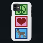 Capa Para iPhone 11 Peace Love Schnauzers<br><div class="desc">Um sinal de paz,  coração,  e um schnauzer.</div>
