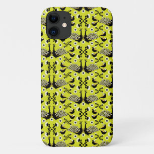 Capa Para iPhone 11 Peacock Peafowl Bird Folk Art