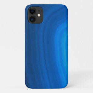 Capa Para iPhone 11 Pedra de Agato Azul