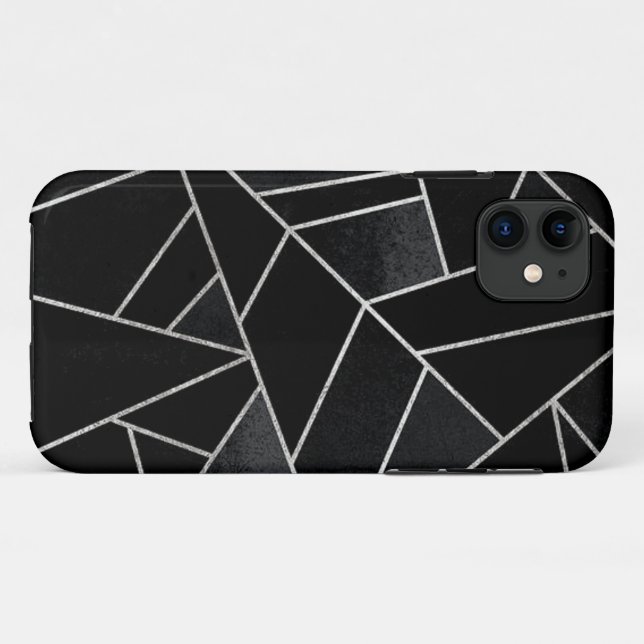 Capa Para iPhone 11 pedra de ouro preta (Verso (horizontal))