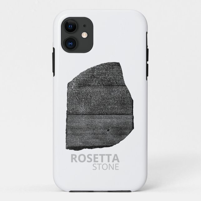 Capa Para iPhone 11 Pedra de Rosetta: Antigo Hieroglifo Egípcio (Verso)