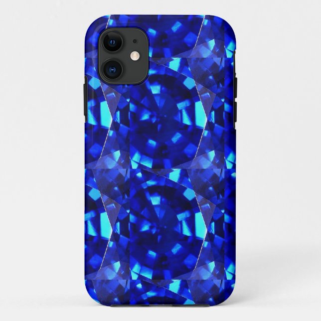 Capa Para iPhone 11 pedra preciosa azul (Verso)