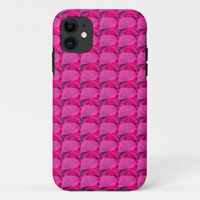 Capa Para iPhone 11 pedras preciosas rosa (Verso)