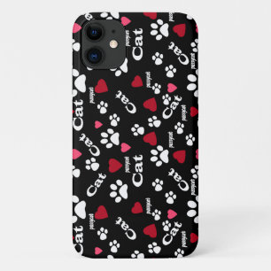 Capa Para iPhone 11 Pegadas de gato