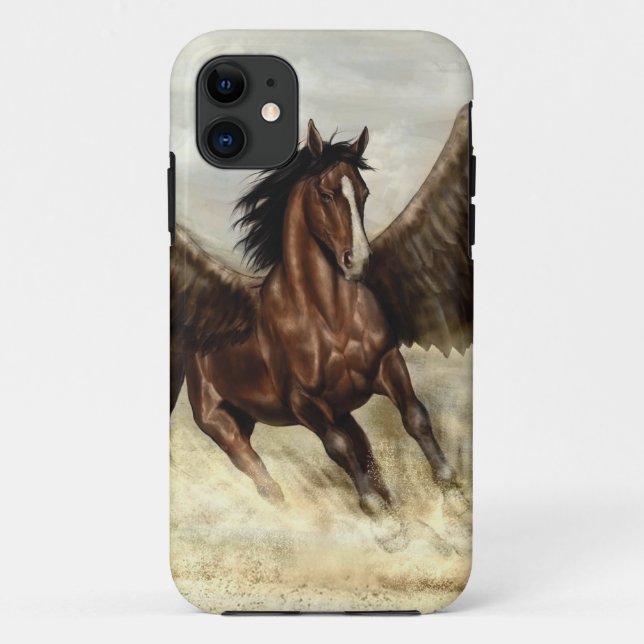 Capa Para iPhone 11 Pegasus na asa (Verso)