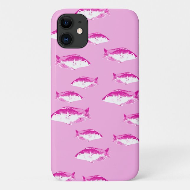 Capa Para iPhone 11 Peixe rosa (Verso)