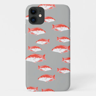 Capa Para iPhone 11 Peixe vermelho e cinza