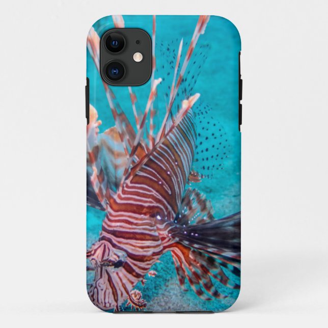 Capa Para iPhone 11 Peixes vermelhos bonitos do leão (Verso)