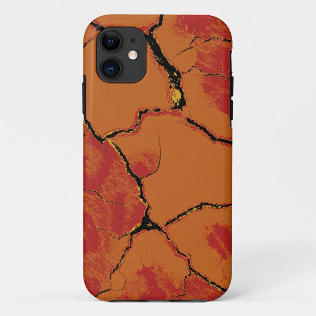 Capa Para iPhone 11 pele animal com cobertura de crack (Verso)