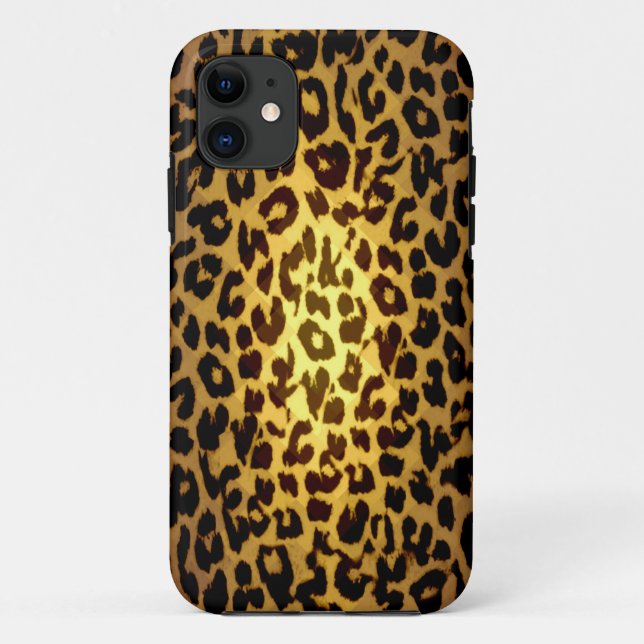 Capa Para iPhone 11 Pele de peles de animais de raios-leopardo (Verso)