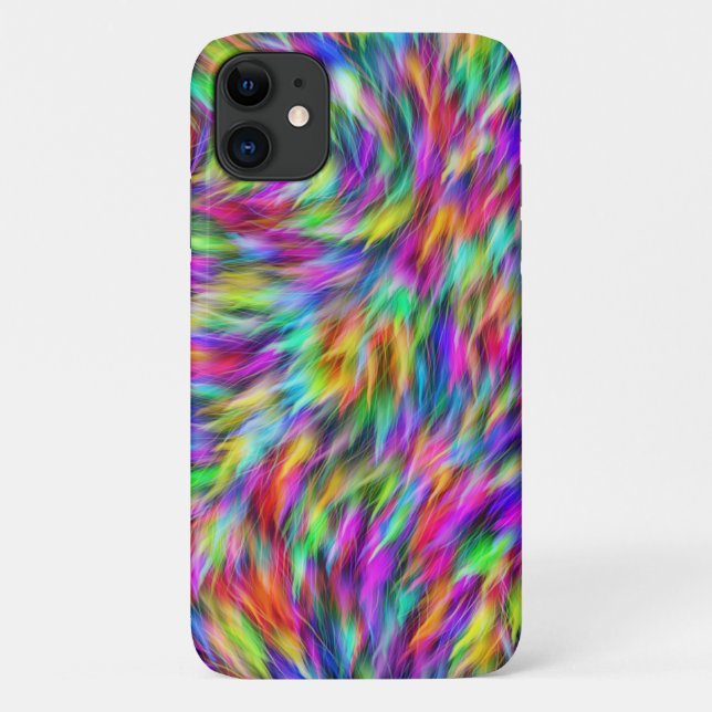 Capa Para iPhone 11 Pele Prismática Animal Padrão-65750 (Verso)