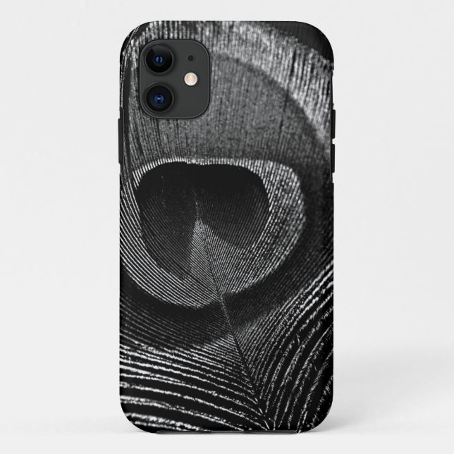 Capa Para iPhone 11 Pena do pavão (Verso)
