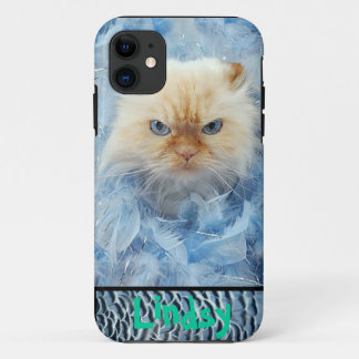 Capa Para iPhone 11 Penas do gato do gatinho