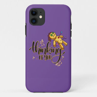 Capa Para iPhone 11 Pensando em você Dia de as Bruxas engraçado Doll V