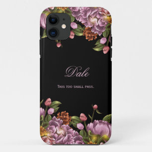 Capa Para iPhone 11 Peônia #2 cor-de-rosa personalizada feminino