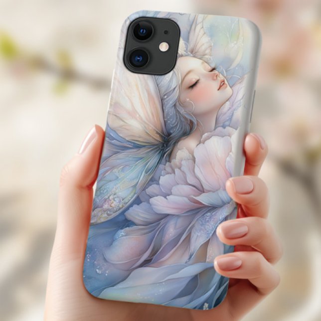 Capa Para iPhone 11 Peony Of The Dawn (the Iphone 11 with the image of Peony of the Dawn shown in the hand of a young woman)