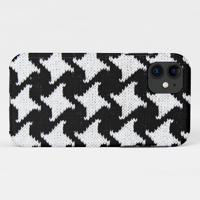 Capa Para iPhone 11 Pepita black and white Case-Mate iPhone case (Verso (horizontal))