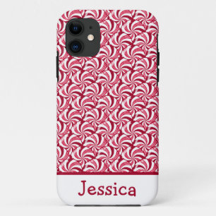 Capa Para iPhone 11 Peppermint Candies Scales Red - Padrão de Natal