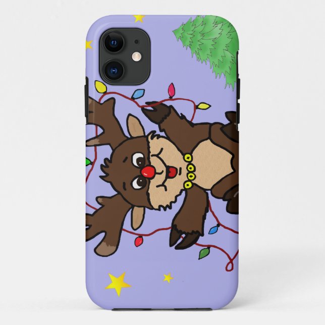 Capa Para iPhone 11 Pequena Reindeer (Verso)