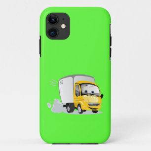 Capa Para iPhone 11 Pequeno Caminhão de Cartoon Amarelo para Crianças!