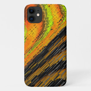 Capa Para iPhone 11 Pequeno mosaico amarelado transversal e deformado