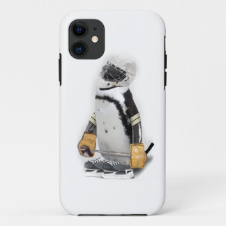 Capa Para iPhone 11 Pequeno Pinguim Vestindo Hockey Gear
