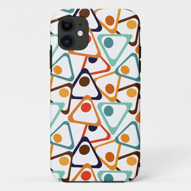 Capa Para iPhone 11 Pequenos triângulos dos 70 anos (Verso)