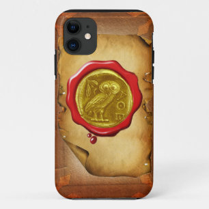 CAPA PARA iPhone 11 PERBUSTO DE SEAL VERMELHO DOURADO ANTICO OWL AMARE