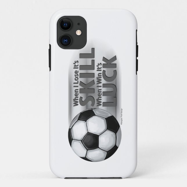 Capa Para iPhone 11 Perder Skill ganha Futebol com sorte (Verso)