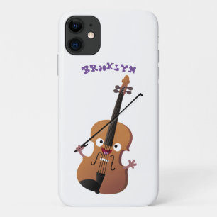 Capa Para iPhone 11 Personagem de desenho animado musical de violino e