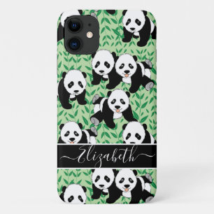 Capa Para iPhone 11 Personalização Gráfica de Ursos de Panda