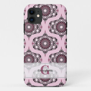 Capa Para iPhone 11 Personalizada Cherry Blossom Mandala, Rosa Dusky d