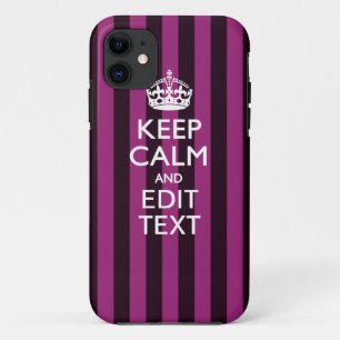Capa Para iPhone 11 Personalizado MANTENHA A CALMA seu texto no fúcsi