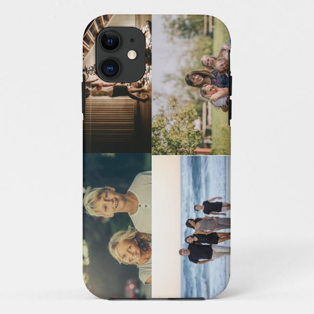 Capa Para iPhone 11 Personalizado para Colagem de Fotos da Família 4 (Verso)