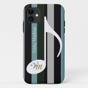 Capa Para iPhone 11 personalizar faixas de notas musicais