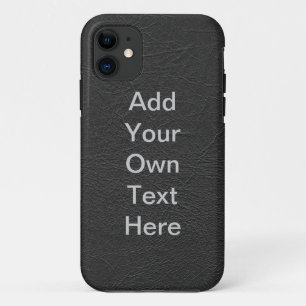 Capa Para iPhone 11 Personalize o couro preto