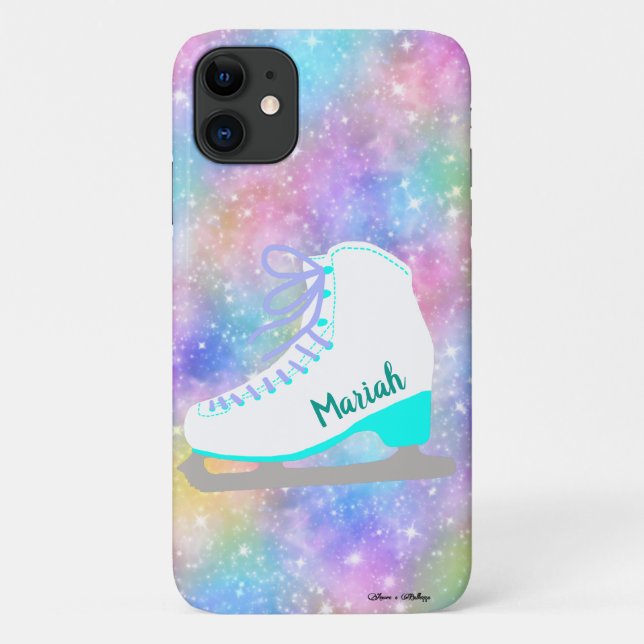 Capa Para iPhone 11 Personalize os Skates do seu nome Magic Figure Ska (Verso)