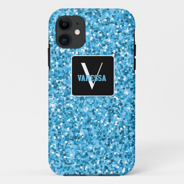 Capa Para iPhone 11 Personalize seu próprio azul (Verso)