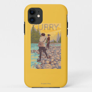 Capa Para iPhone 11 Pesca com mosca das mulheres - caril, Alaska