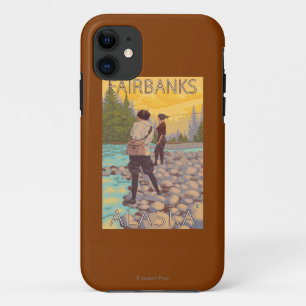 Capa Para iPhone 11 Pesca com mosca das mulheres - Fairbanks, Alaska