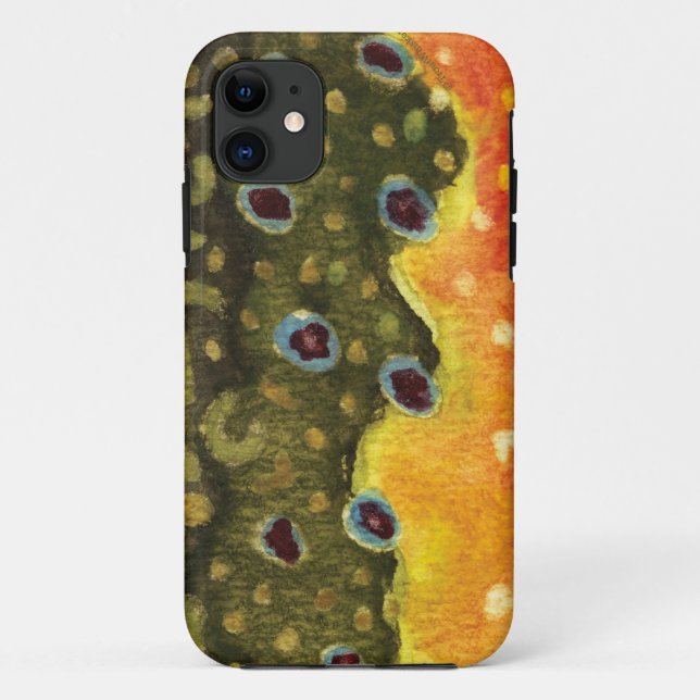 Capa Para iPhone 11 Pesca com moscas (Verso)