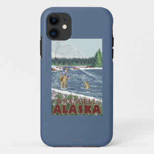 Capa Para iPhone 11 Pescador da mosca - Wrangell, Alaska
