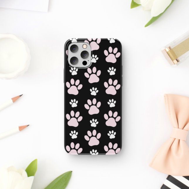 Capa Para iPhone 11 Pestanas, Patas Rosa, Patas Cachorros, Patas Anima (Criador carregado)