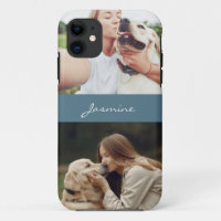 Pet Photo Collage Azul Teal